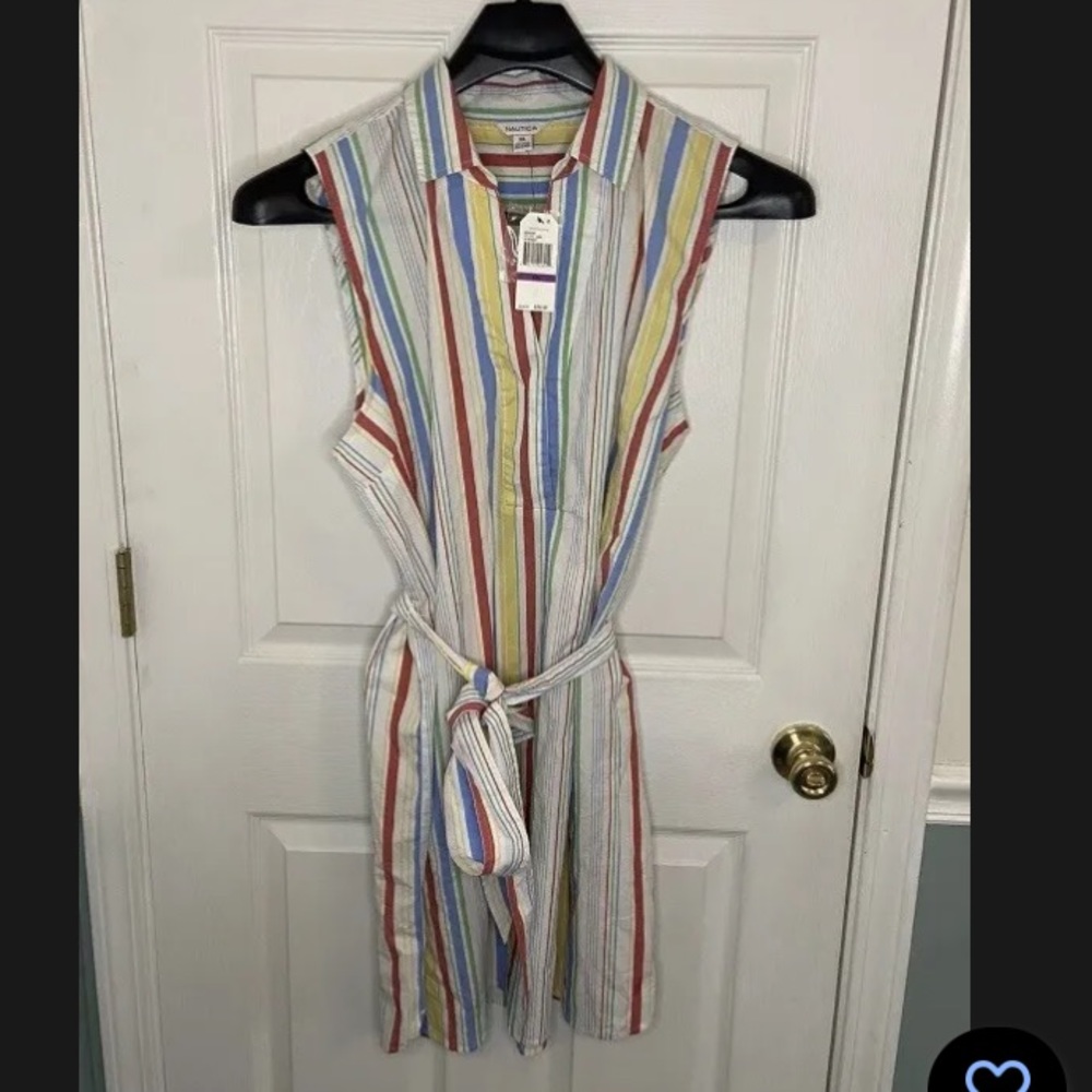 Nautica sleeveless cotton shirt dress XXL